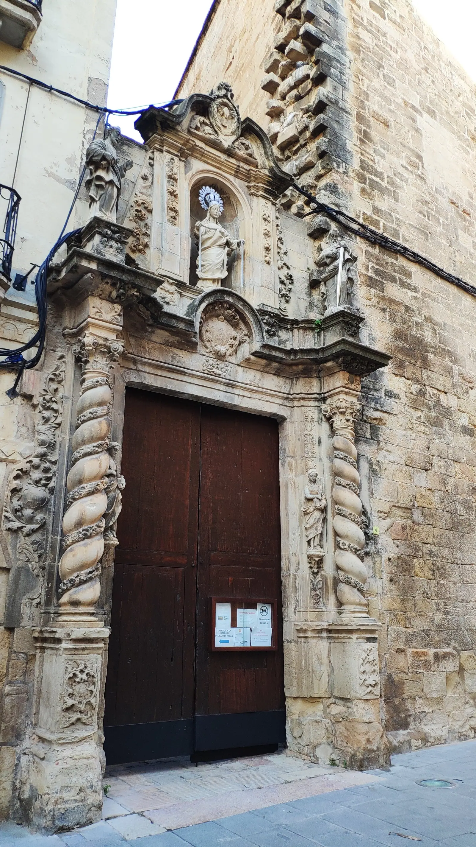 Carved baroque doorway in the old town